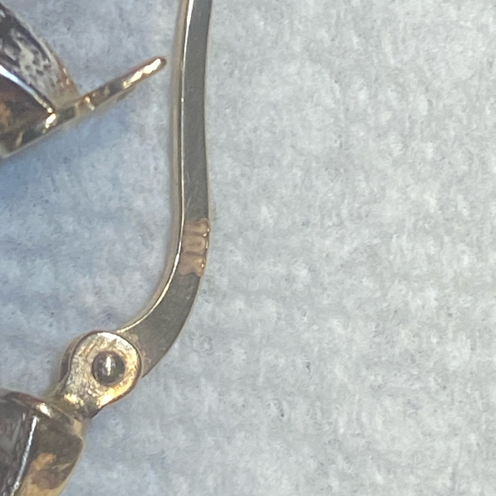2 tone 10k gold earrings - Picture 2 of 6